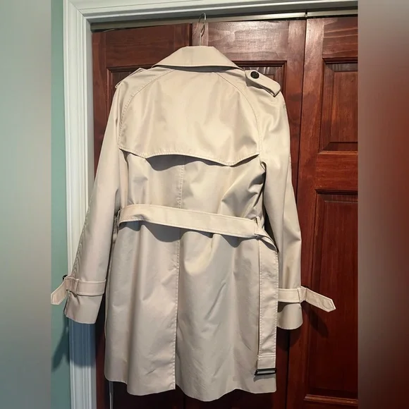 Coach Light Cream/Pink Trench Coat - Picture 2 of 3